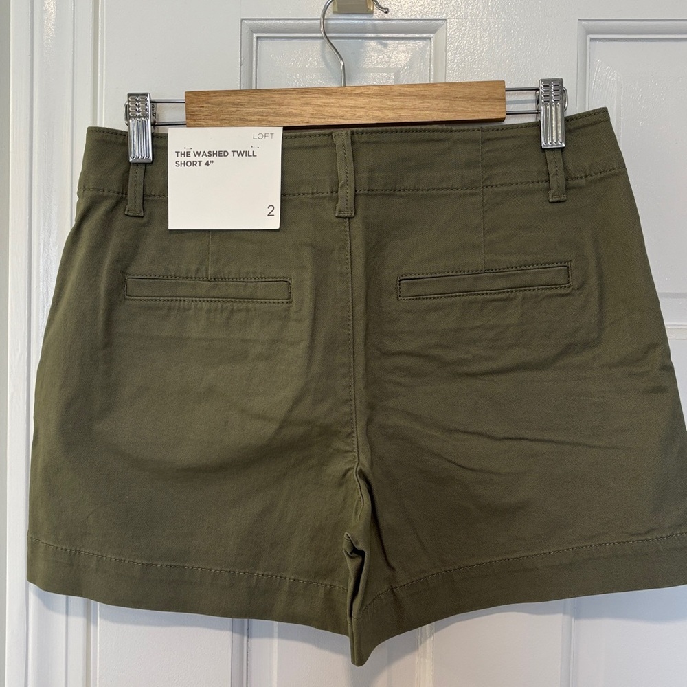 Loft Women's Olive Shorts - Picture 3 of 7
